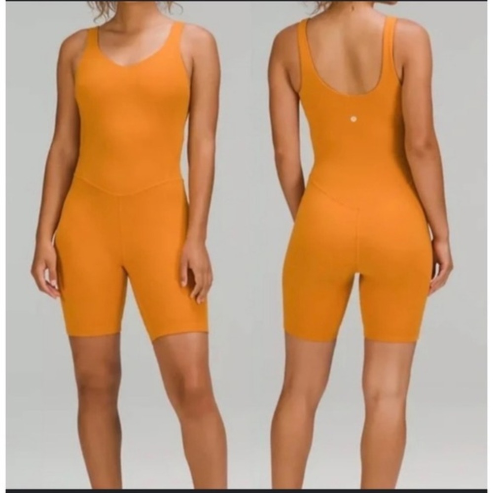 Lululemon‎ Align Bodysuit 8" Onesie/  Autumn Orange / Size 2